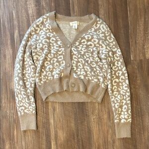 Jessica Simpson Cropped Button Up Sweater